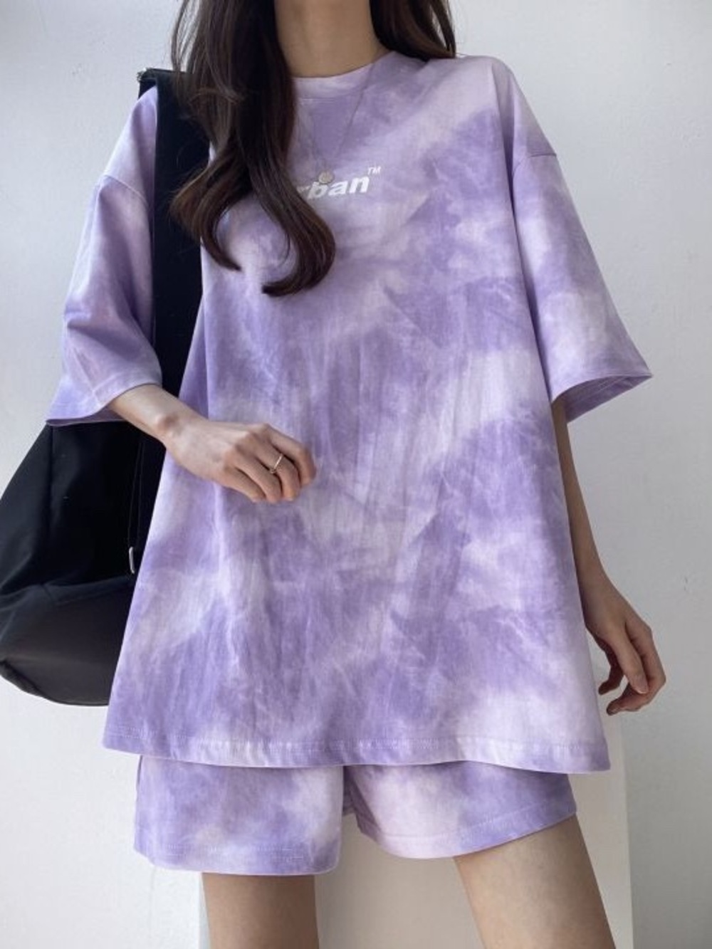 Lavender Tie-Dye Short Sleeve Oversized Tee
